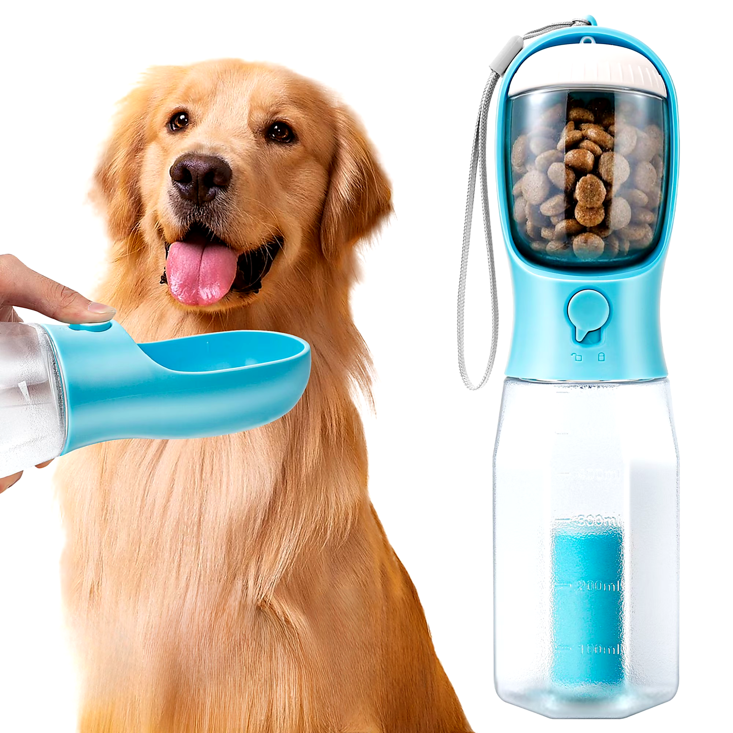 Finally, The Pet Bottle That Does It All — Hydrate, Feed & Clean Instantly 🐾