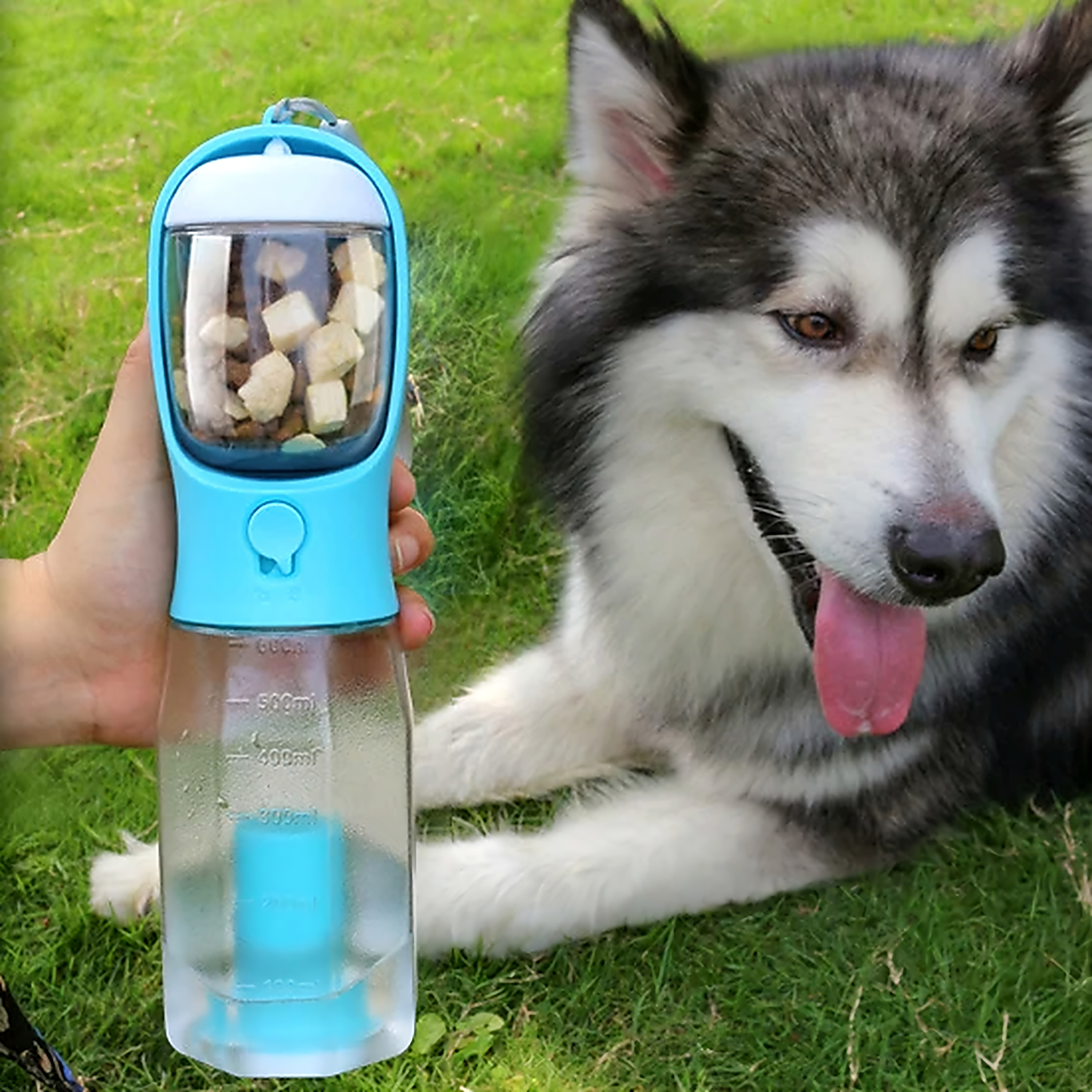 Finally, The Pet Bottle That Does It All — Hydrate, Feed & Clean Instantly 🐾