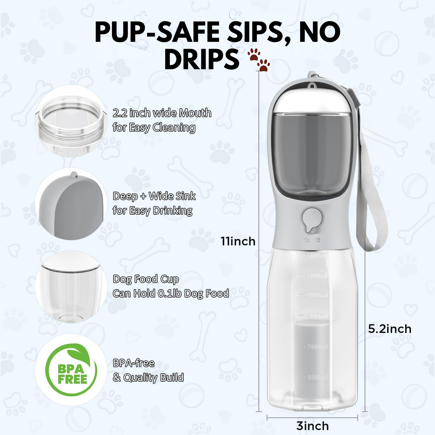 Finally, The Pet Bottle That Does It All — Hydrate, Feed & Clean Instantly 🐾