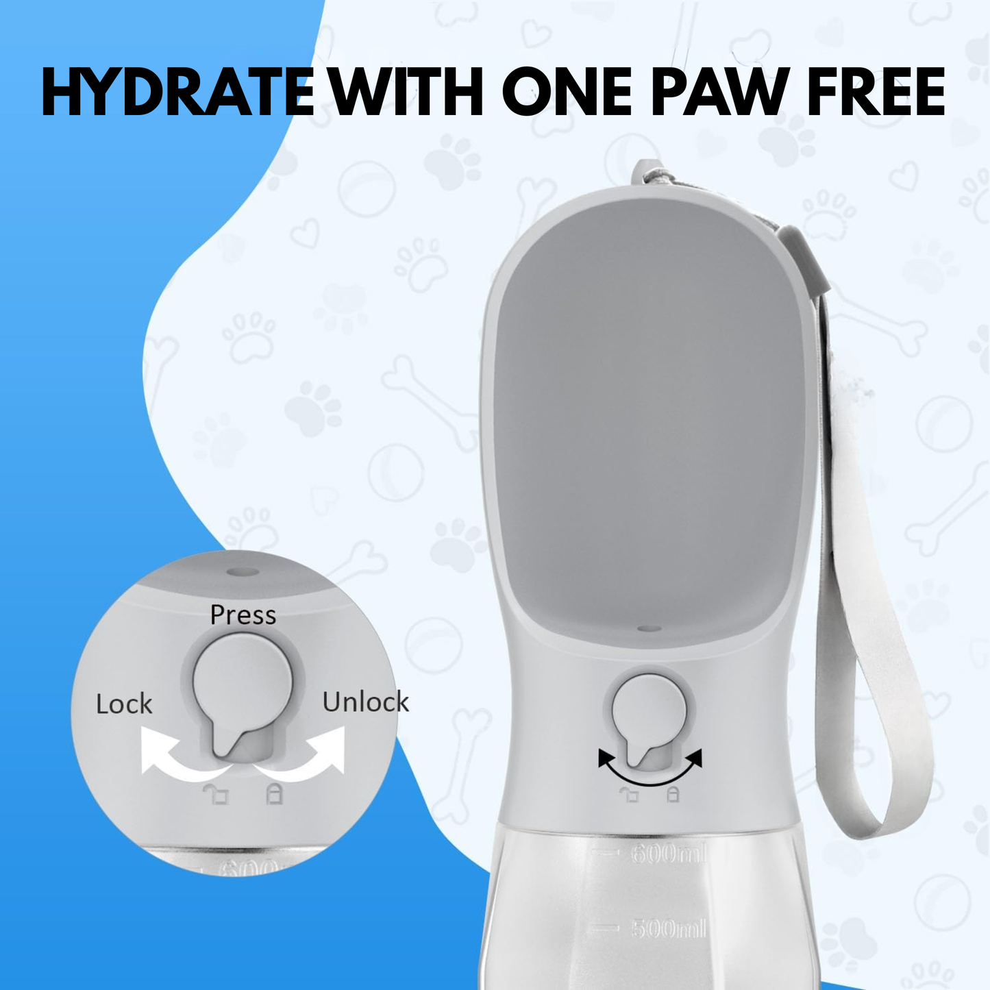 Finally, The Pet Bottle That Does It All — Hydrate, Feed & Clean Instantly 🐾